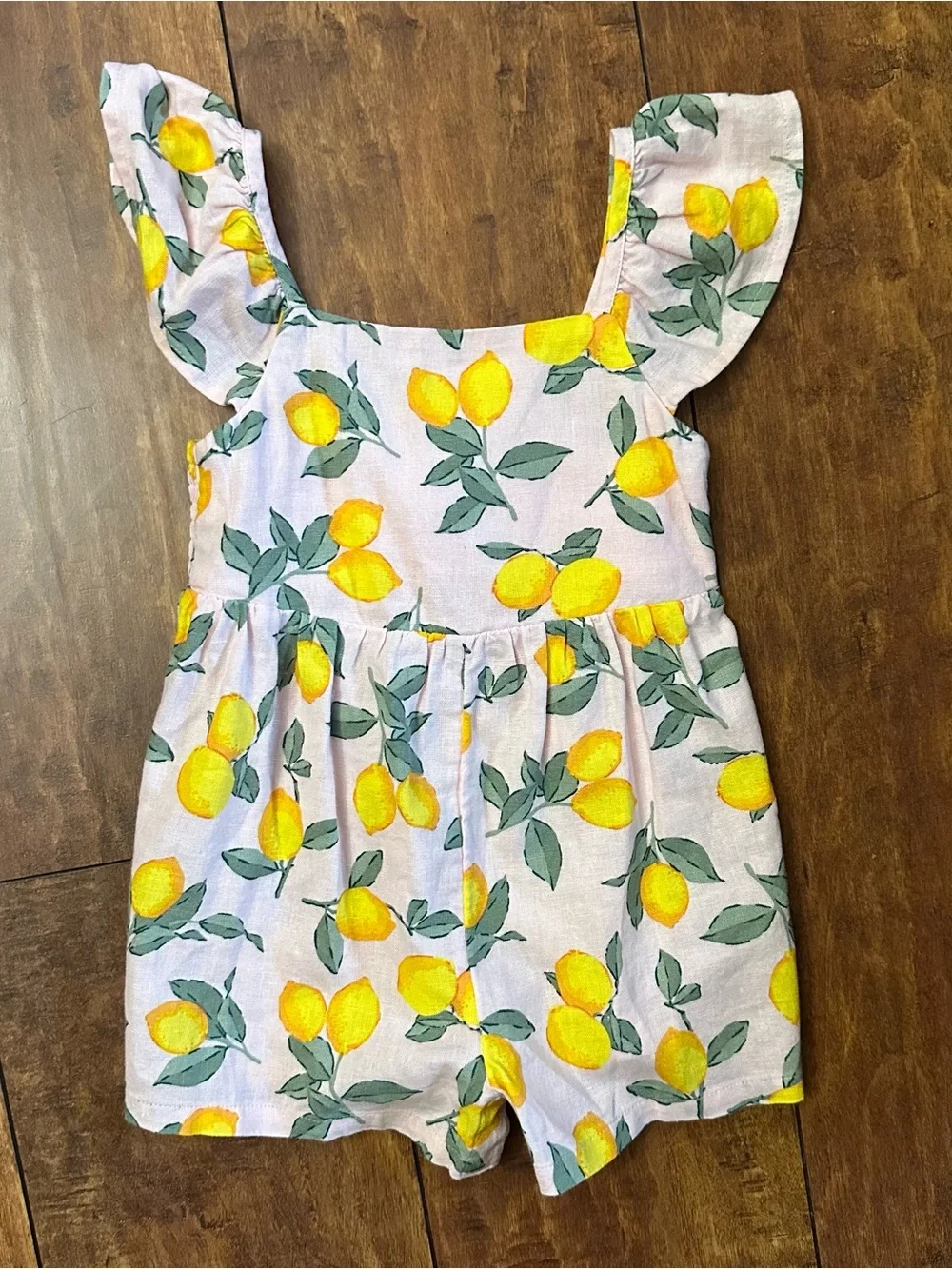 Baby Gap Girls Pink Lemon Print Romper - 3 year - NWT